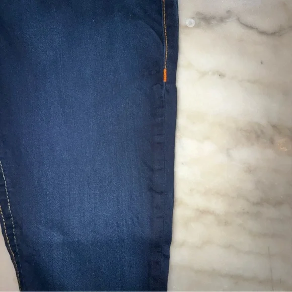 True Religion Curvy Skinny Jeans Womens Size 31 Blue Dark Wash Stretch Denim - Picture 11 of 12